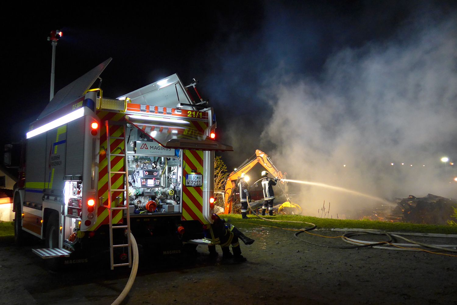 Brand in Bernhardswald, einer der ersten Einsätze für das TLF