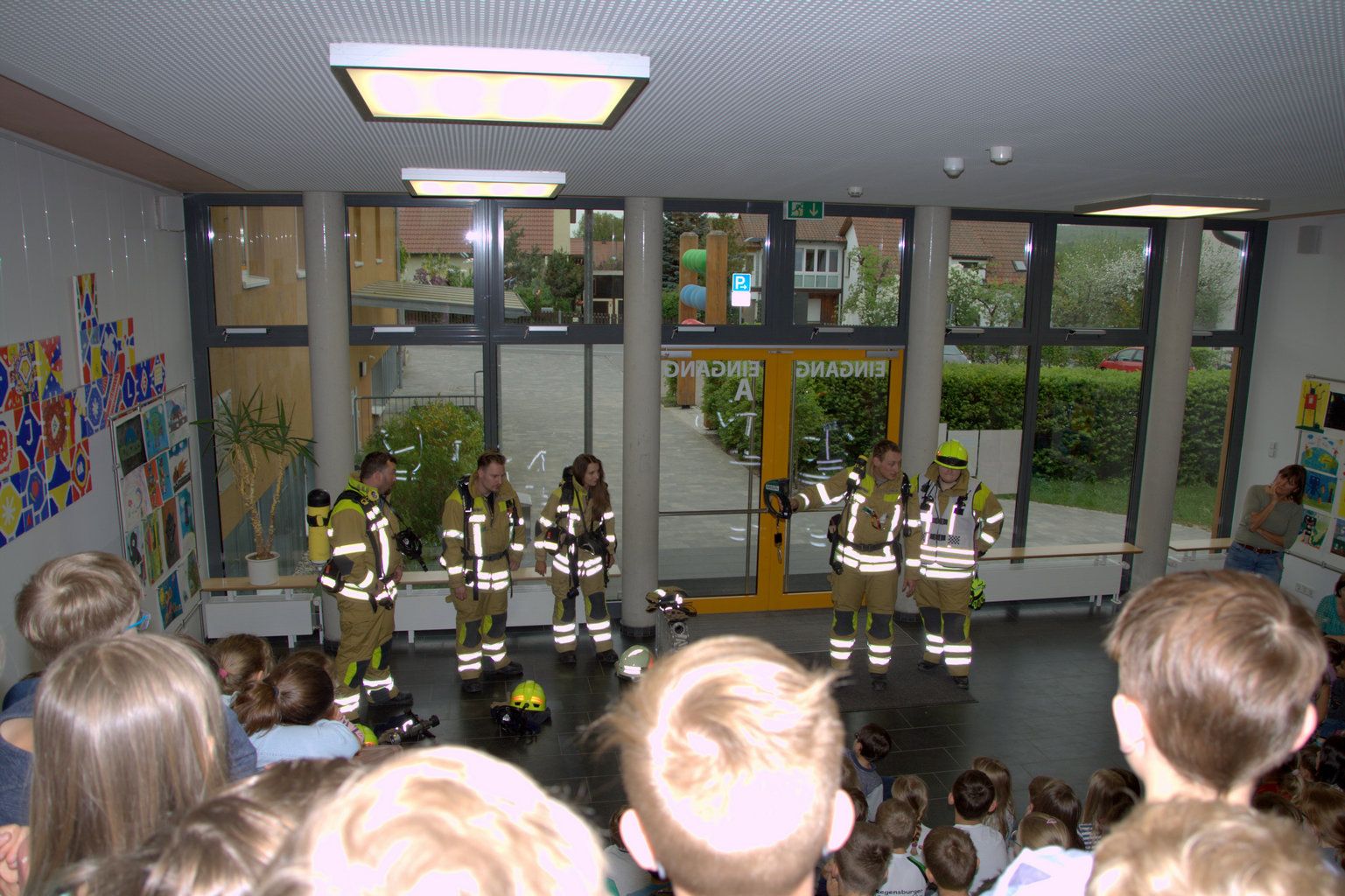 Alarmübung in der Mittelschule