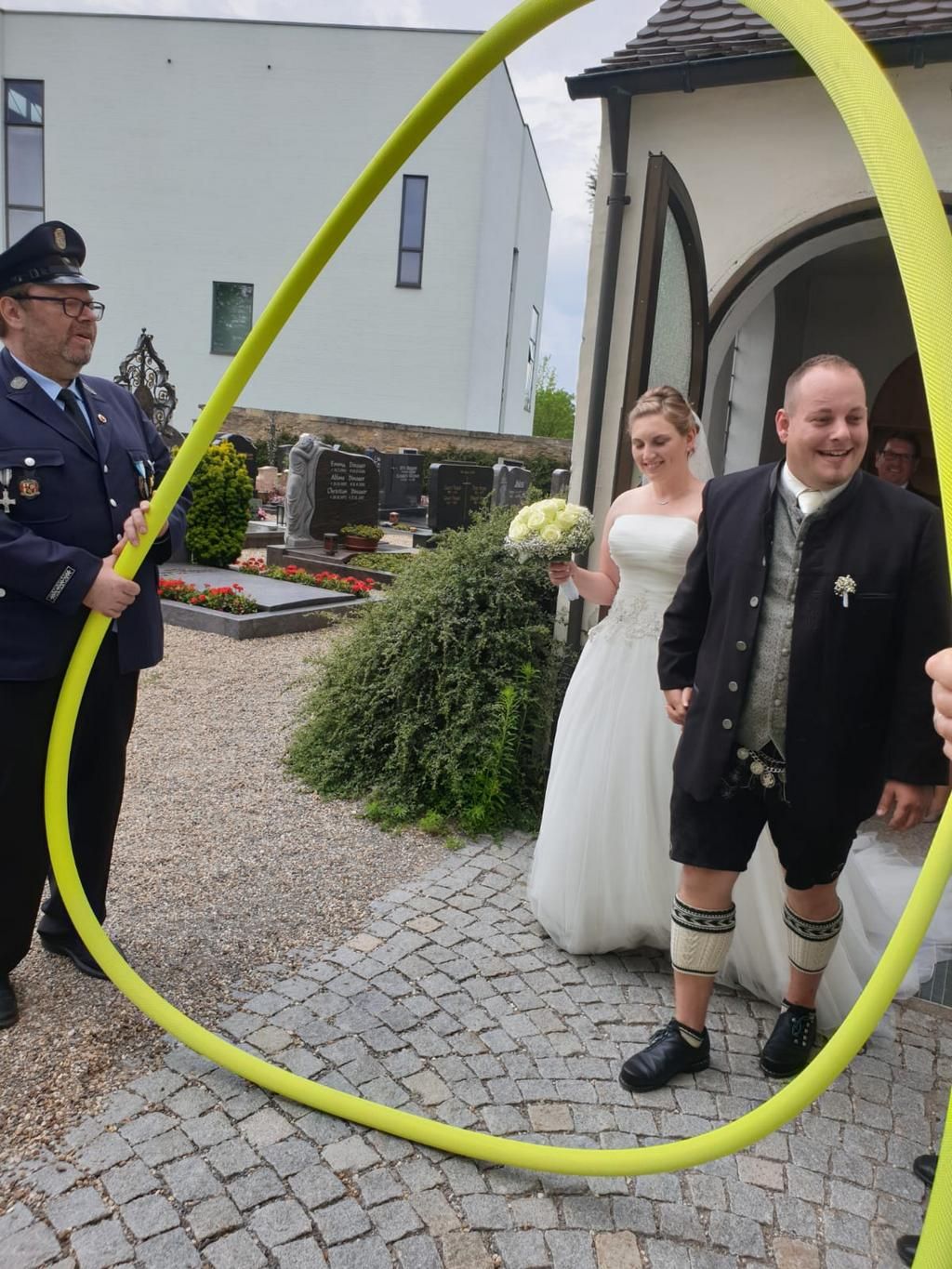 Spalier bei Matthias Zehender mit seiner Verena